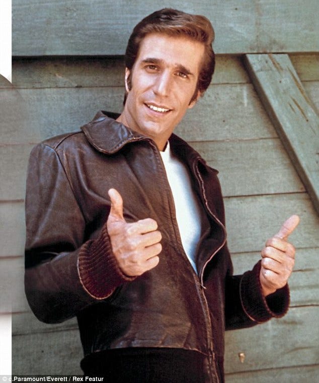 Henry played the Fonz in the TV show Happy Days, which ran for 254 episodes