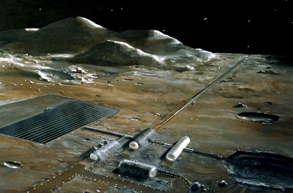 A mass driver for lunar launch (artist's conception). Credits: NASA