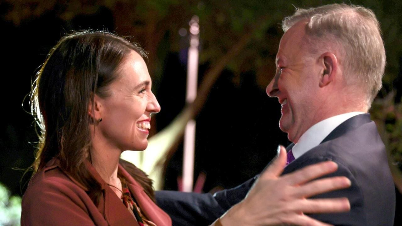 Jacinda Ardern catches up with 'old mate' Albo