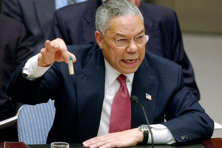 Blot' on Powell's record: Lies to the UN about Iraq's weapons | Conflict  News | Al Jazeera