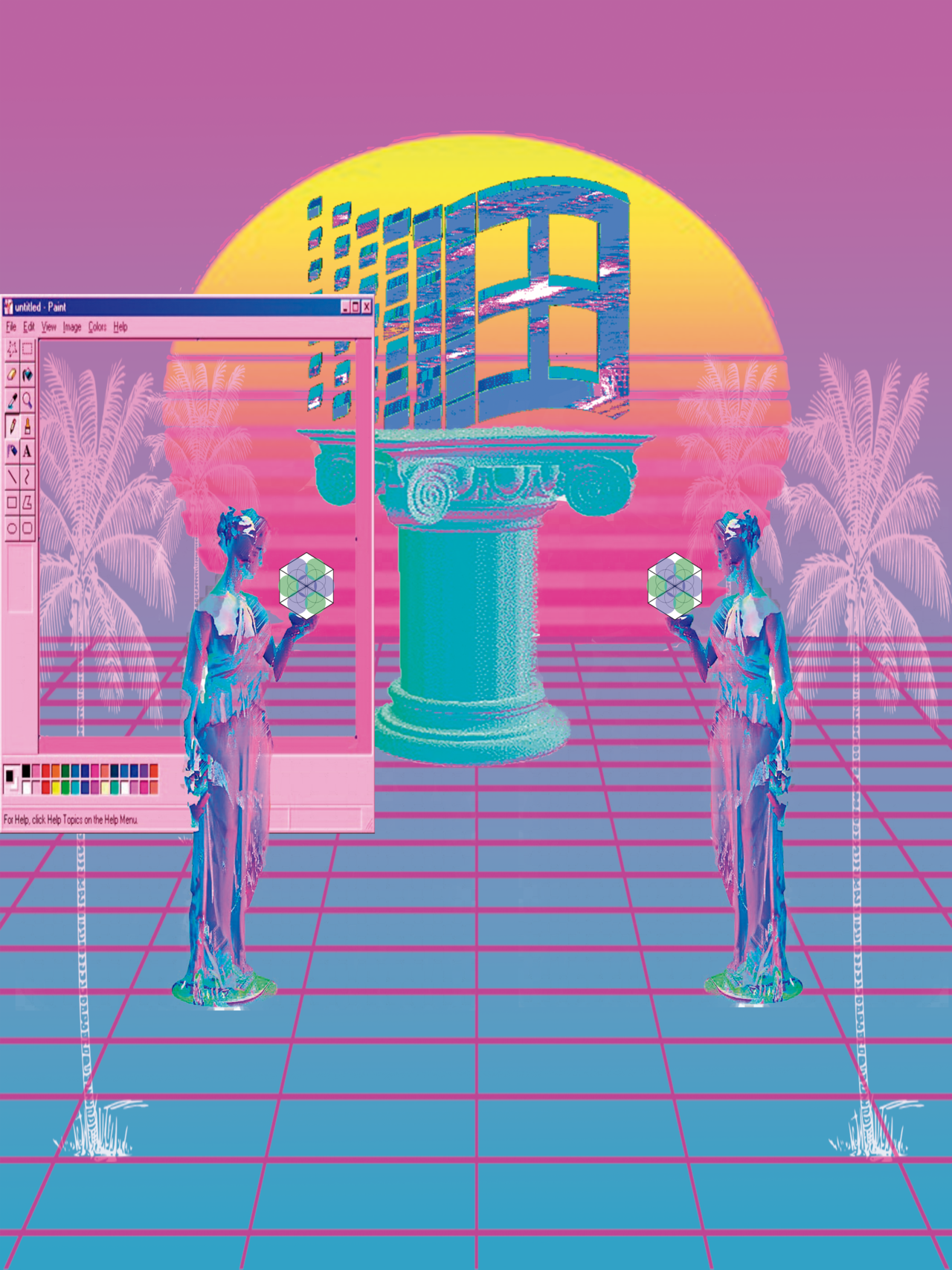 "Evolution" and life in vaporwave flavours. (48475685782).png