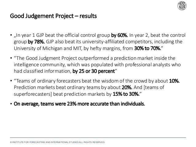 Judgement: Managing the Cognitive Factor to Improve the accuracy of T…