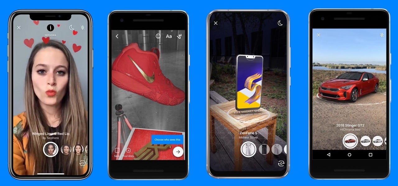 Facebook Brings Its AR Camera Effects to Instagram & Messenger Apps «  Mobile AR News :: Next Reality
