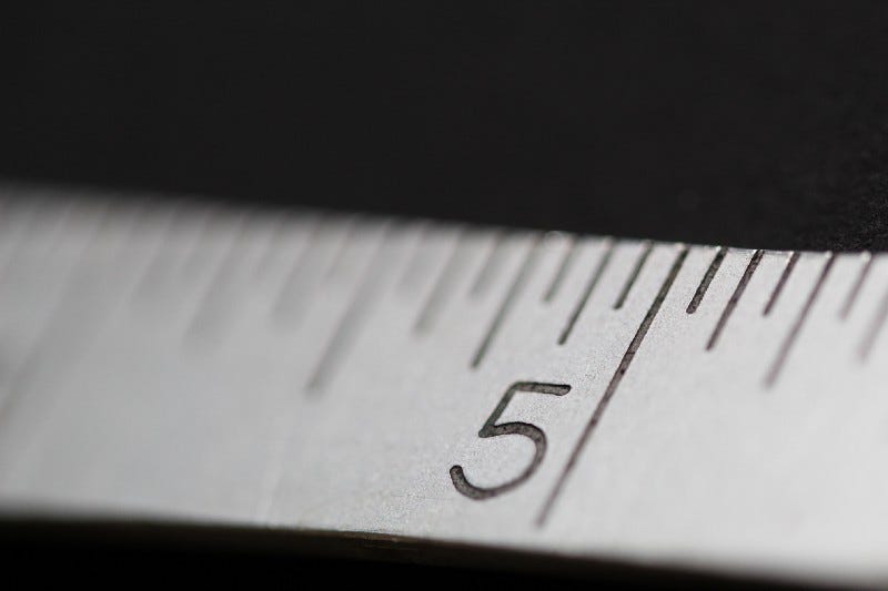 number 5 on a ruler