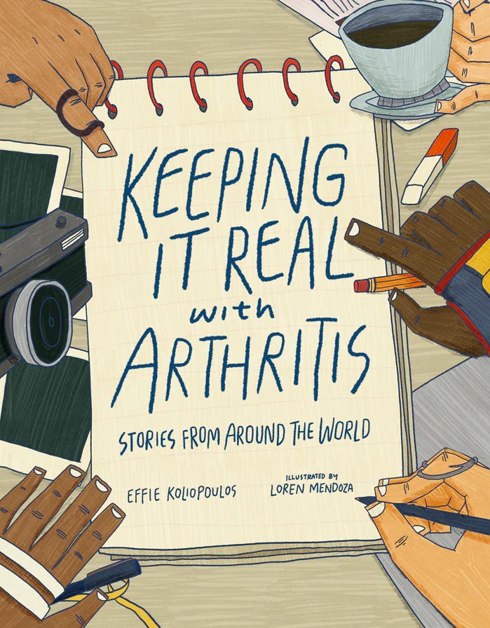 the cover of the book "Keeping it real with arthritis"