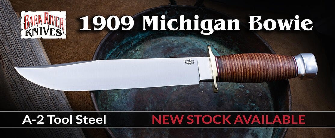 Bark River Knives Michigan Bowie A-2 Tool Steel from Knives Ship Free