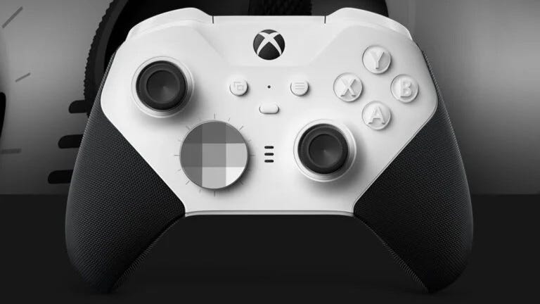 The Xbox Elite Series 2 controller in white