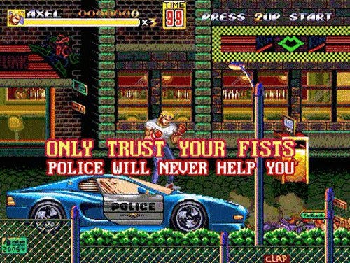 foone on Twitter: "OK, so you know this picture? I was like "hmm, I should  add this scene to the generator!" I look it up, and it's streets of rage 2.  Let's