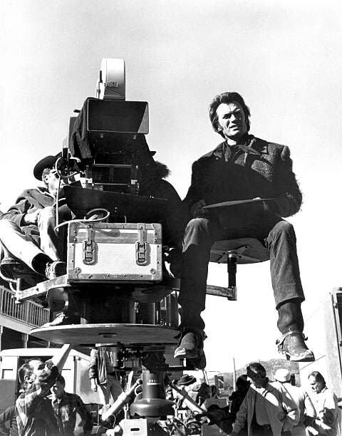 American actor Clint Eastwood on the set of Joe Kidd, directed by John Sturges. (Photo by Sunset Boulevard/Corbis via Getty Images)