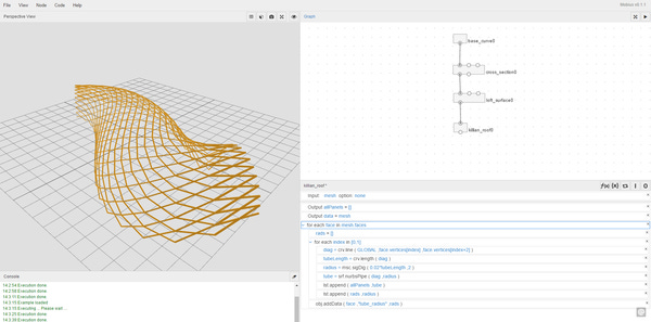 The geometry you see in the image is generated using only 4 nodes!