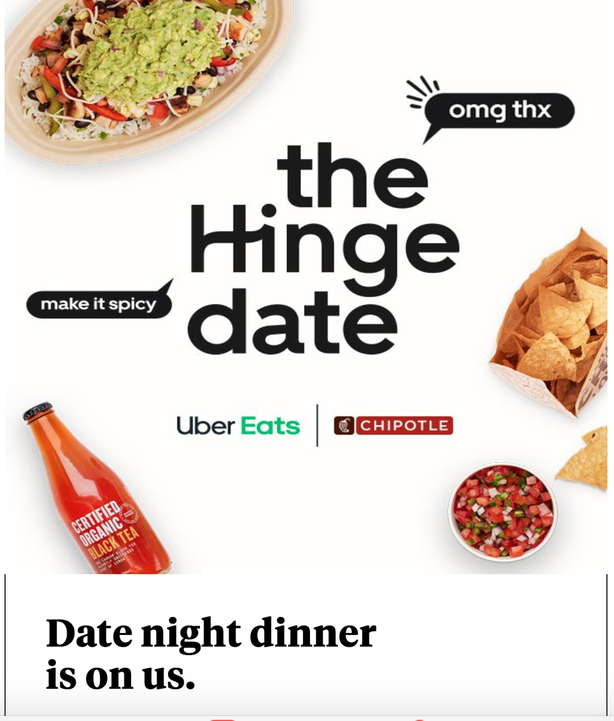 Résultat de recherche d'images pour "uber eats and chipotle date night"