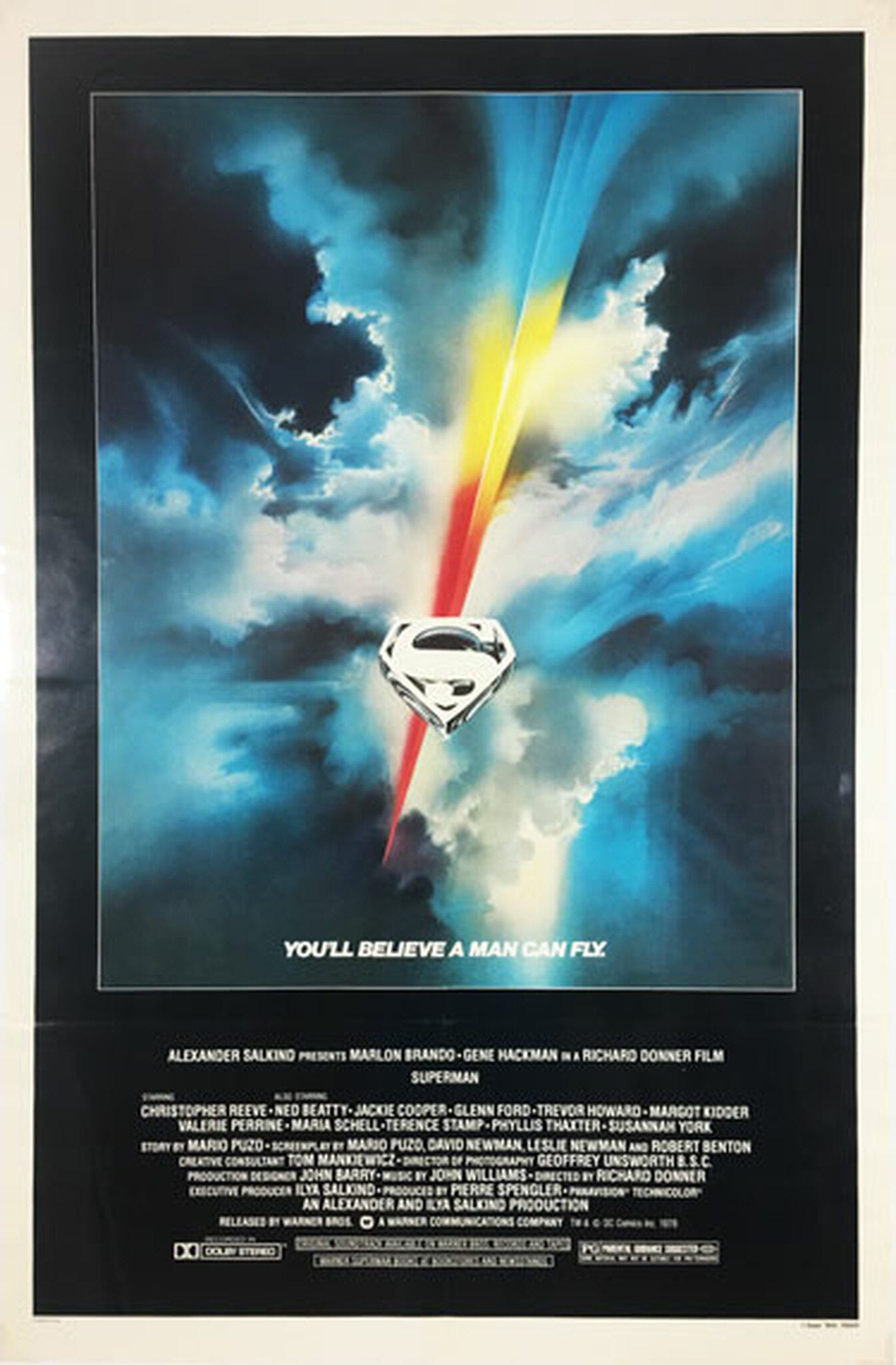 Superman You&#39;ll believe a man can fly movie poster