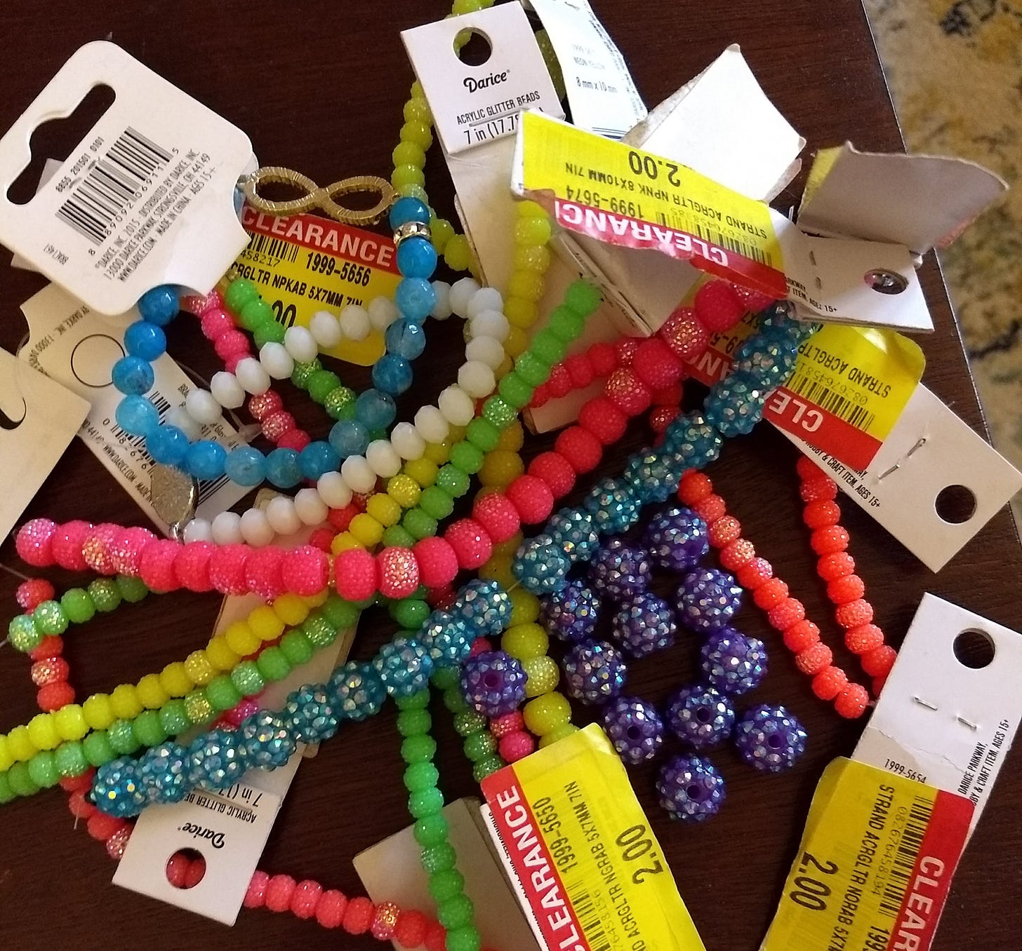 Photo of assorted strings of beads