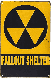 dingleiever-Christmas Gifts Fallout Shelter Vintage Look Reproduction Metal tin Sign