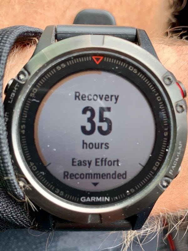 Will's Garmin after Stage 1.