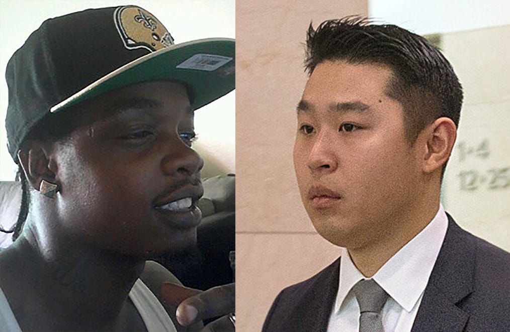 Akai Gurley and Peter Liang, side-by-side. Source: The Chicago Crusader.