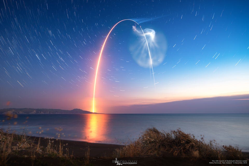 r/newzealand - ANDANGULLY PHOTOGRAPHY .1 The 10th launch of RocketLab's Electron rocket Mahia Peninsula, New Zealand December, 2019