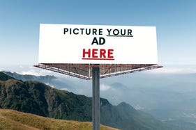 Billboard that reads, “picture your ad here.”