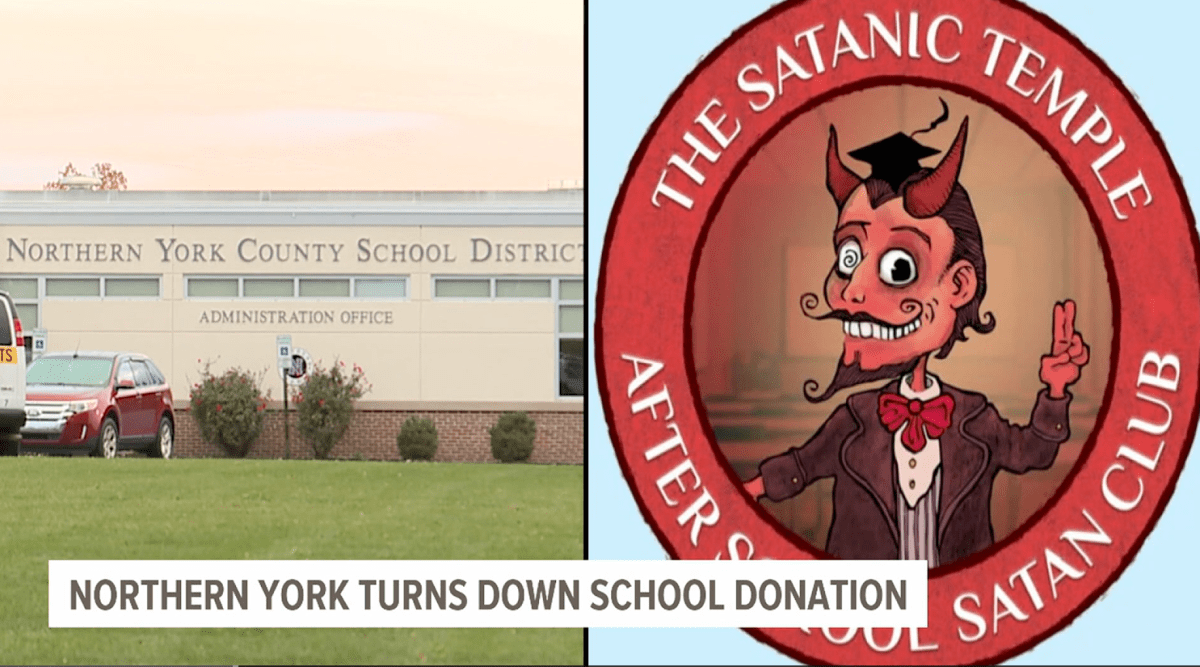 Pennsylvania district rejects Satanists' $578 donation for school supplies | The Satanic Temple's donation was rejected by the Northern York County School District in Pennsylvania