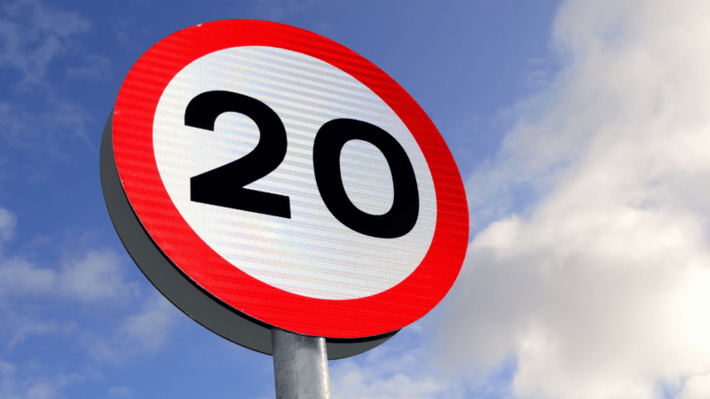 20mph sign