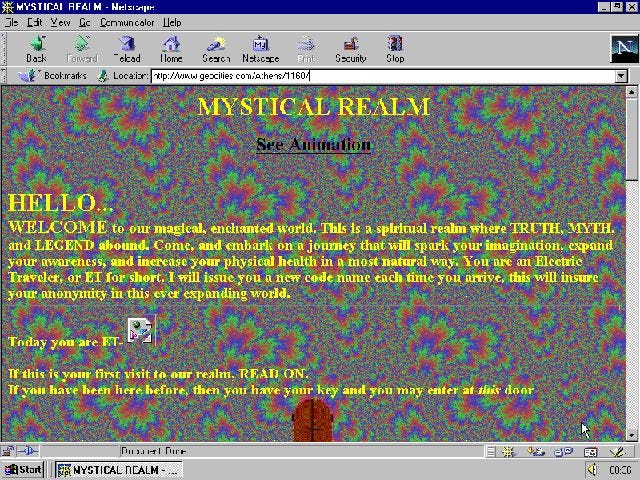 An Introduction to the Early Web Aesthetics of Geocities | Old websites,  Website inspiration, Ghost in the machine