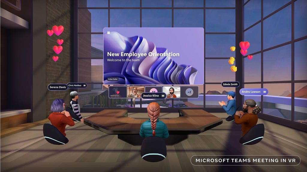 Microsoft teams meeting in VR