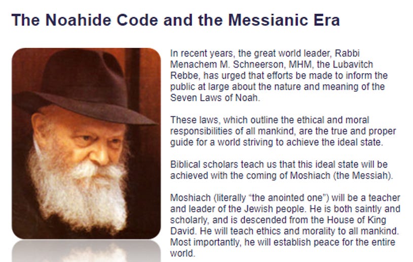 Stop Noahide Law: Both Rabbi Schneerson and Maimonides agree Jews are obligated to "compel" non ...