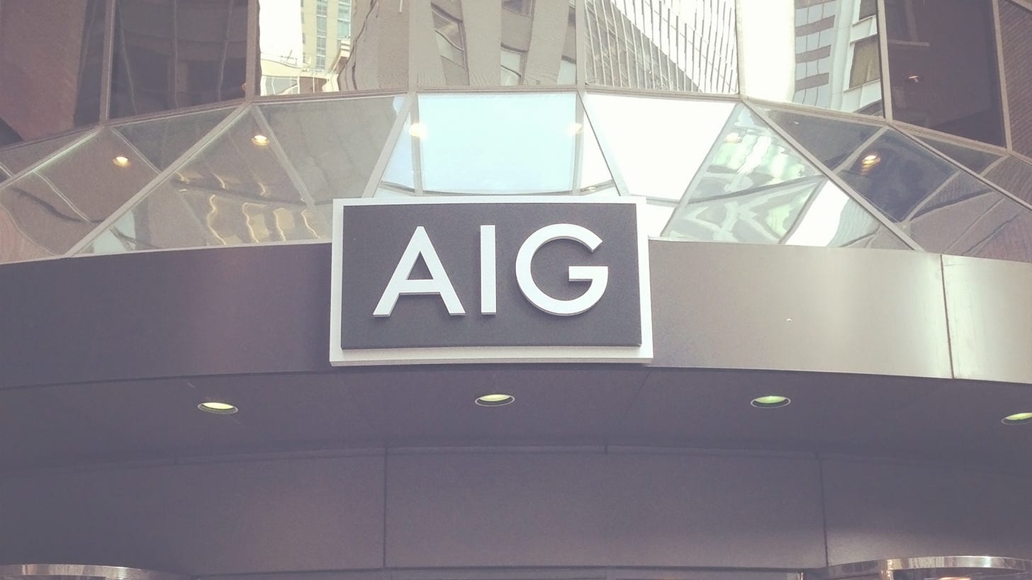 AIG logo on building