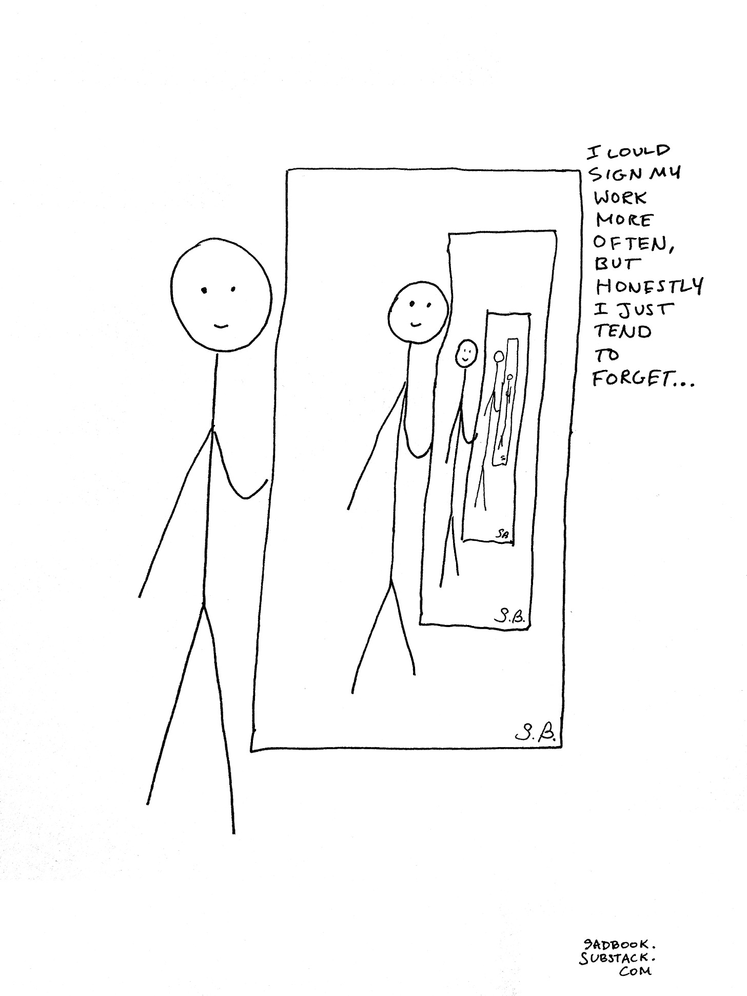artist humor sign your work stick figure pictures