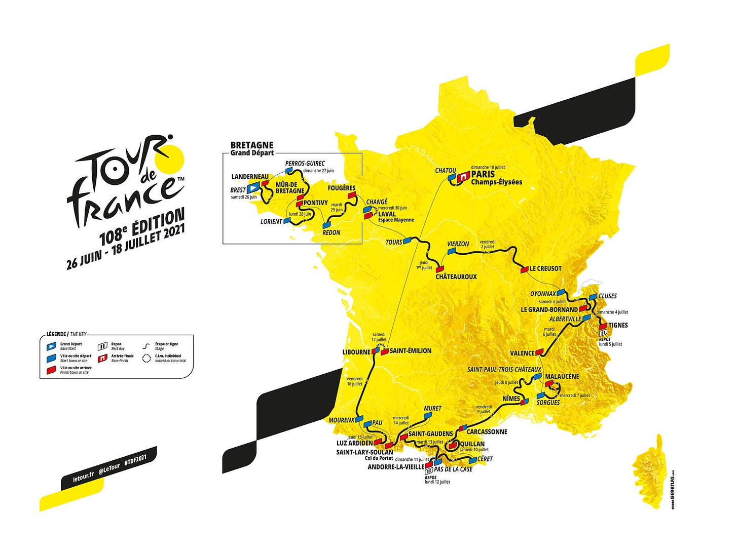 Tour Francia: Recorrido 2021, perfiles y equipos - Ciclo21