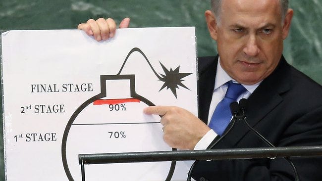 Netanyahu says the world must stop Iran from developing nuclear bomb ...
