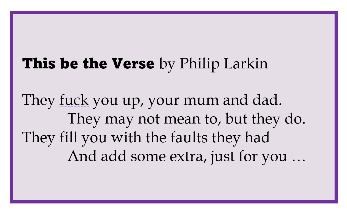Image of This be The Verse, by Philip Larkin
