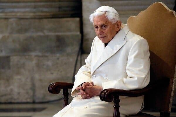 Pope Emeritus Benedict XVI at the Vatican in 2015.