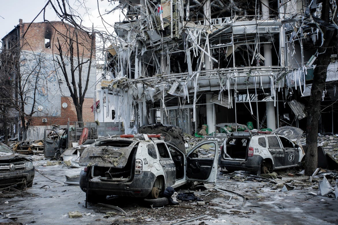 Photos: Russian bombing leaves Ukraine's Kharkiv in ruins | Gallery News |  Al Jazeera
