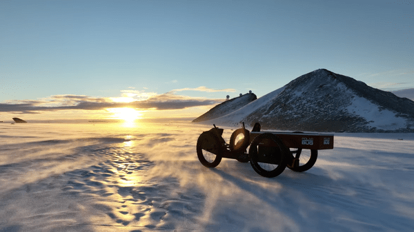 Un vélo-cargo couché pour l'Antarctique