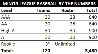 Minor League baseball by the numbers