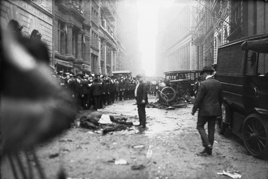 Remembering the Wall Street bombing of 1920 - The Bowery ...