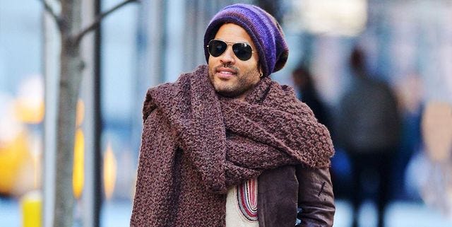 Lenny Kravitz's Scarf Is His Best Fashion Moment