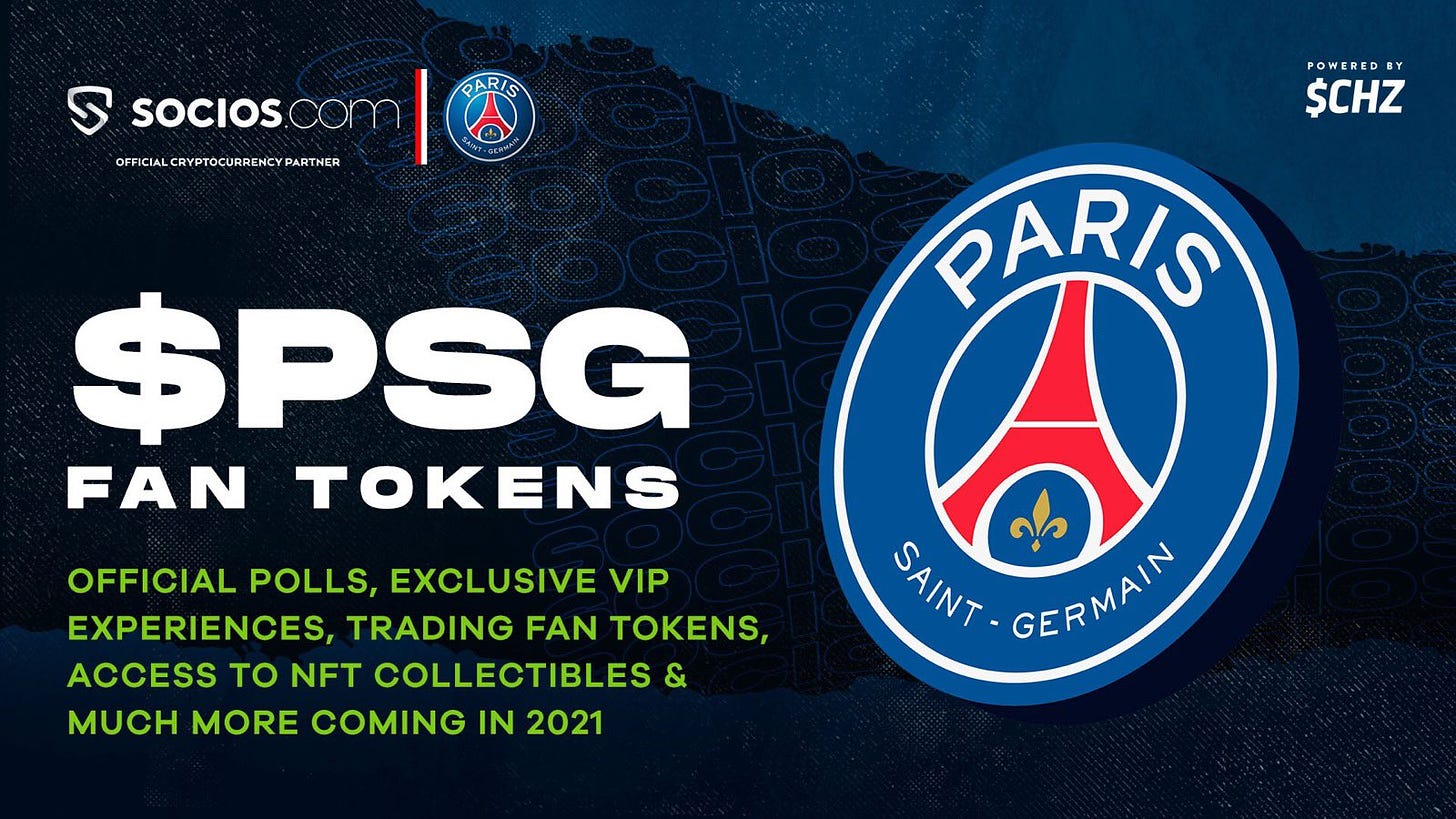Socios.com on Twitter: &quot;Get the official $PSG Fan Token on the Socios App  🙌! 🔜 Big Fan Rewards $CHZ… &quot;