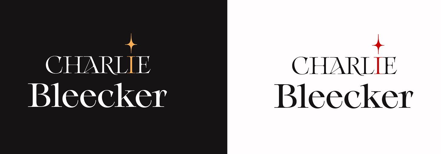 Final logotype for Charlie Bleecker