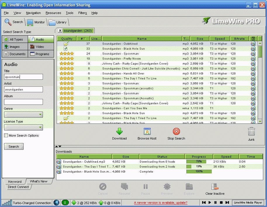 Using the free version of LimeWire to download LimeWire Pro : r/nostalgia
