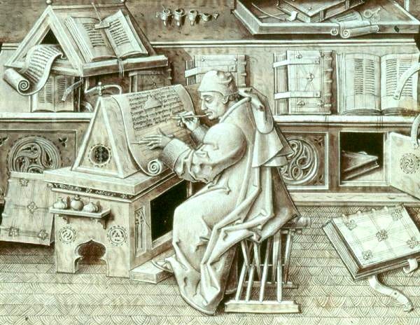 Burgundian scribe (portrait of Jean Miélot