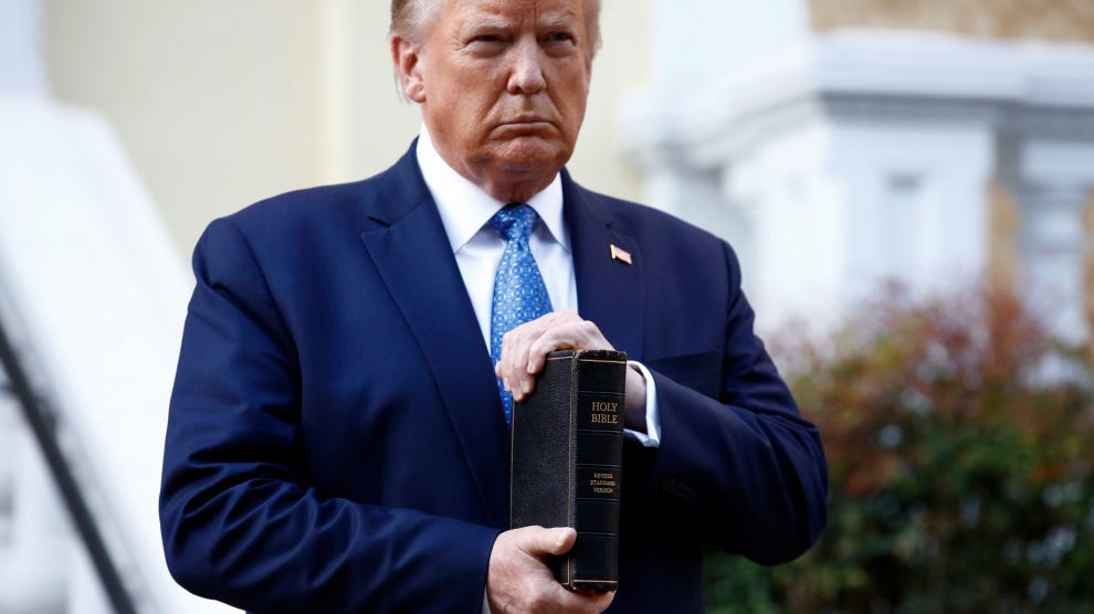 Oops—Trump Brought the Wrong Bible to His Church Stunt – Mother Jones