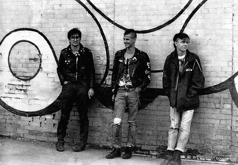 Image of punks in Indiana in the 1980s, the next form of American counterculture