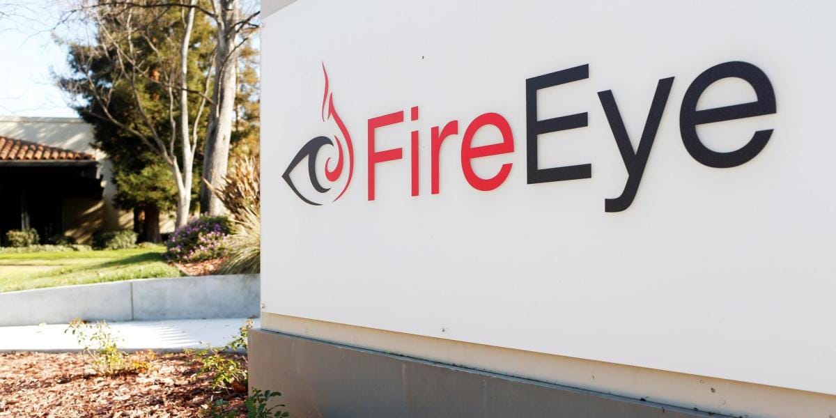 The FireEye logo is seen outside the company's offices in Milpitas, California, December 29, 2014.