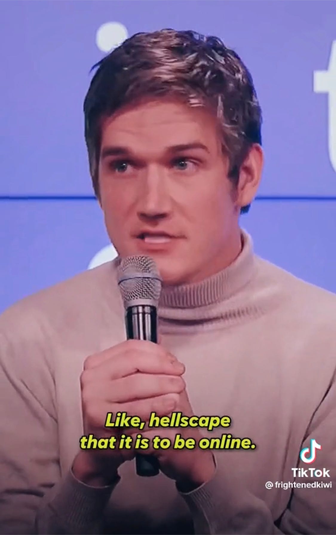 Bo Burnham TikTok video talking about the hellscape that is social media