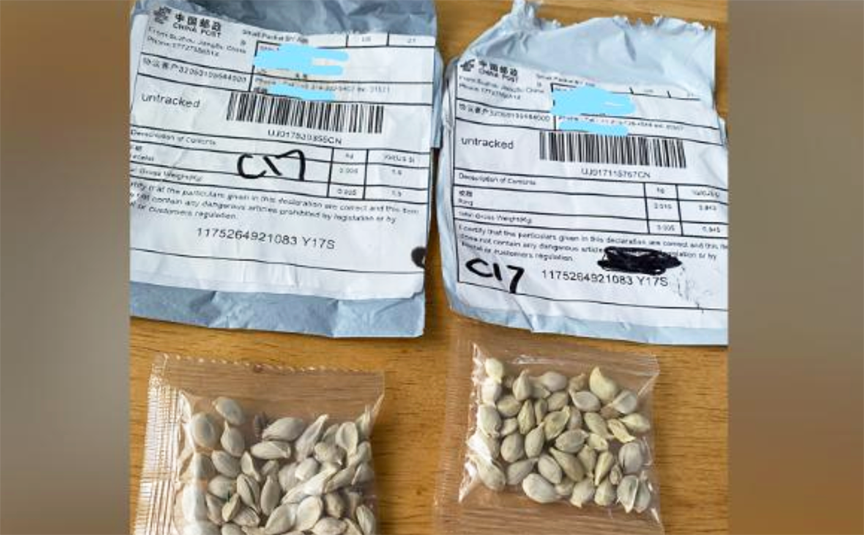 Warning about suspicious packages of seeds appearing to be from ...
