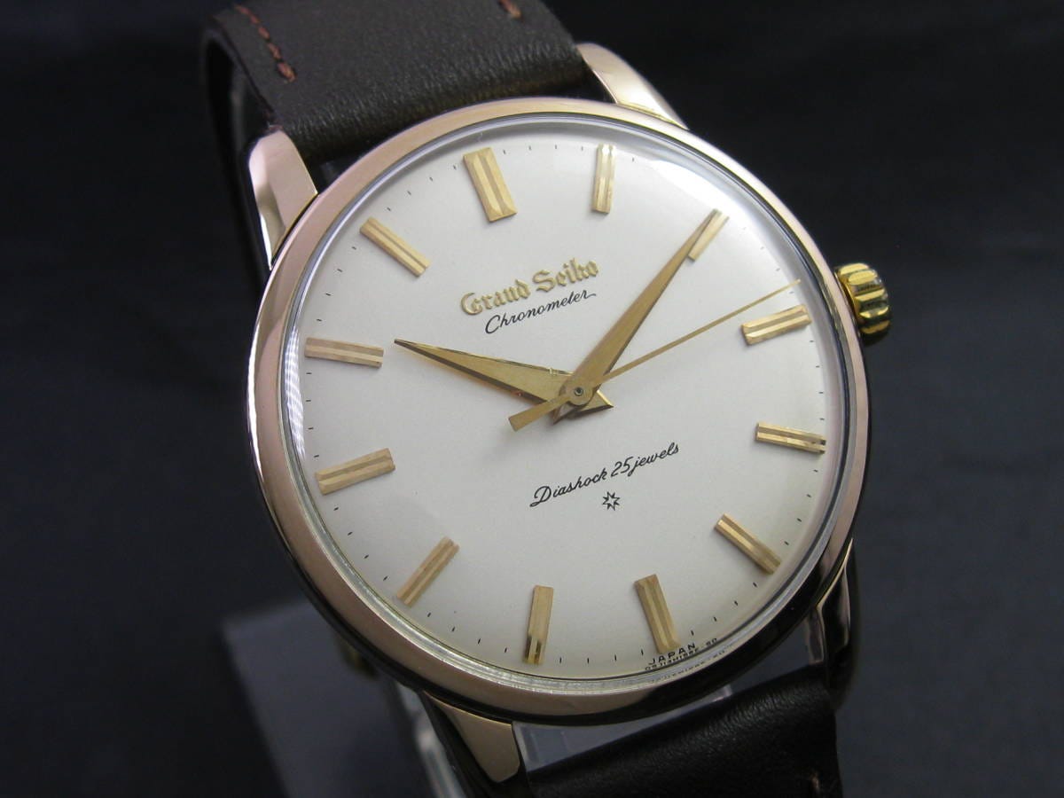 Grand Seiko/Grand Seiko First Model Applied Logo Dial Ref.J14070 Cal.3180 Manual Winding Overhaul/Polished Manufactured in 1963
