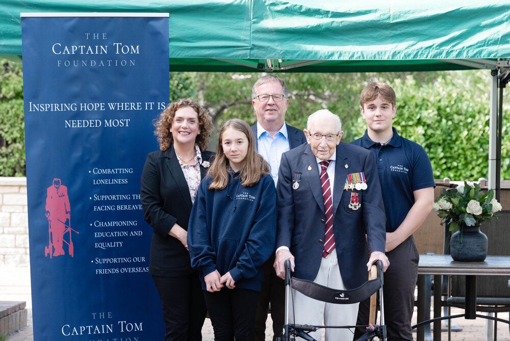 Captain Sir Tom and Family launch Foundation to inspire hope — The Captain  Tom Foundation
