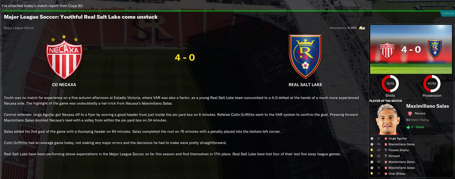Football Manager 2021 Match Review